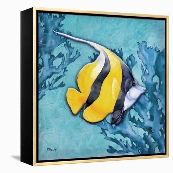 Azure Tropical Fish II-Paul Brent-Framed Stretched Canvas