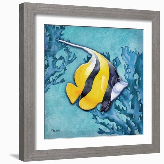 Azure Tropical Fish II-Paul Brent-Framed Art Print