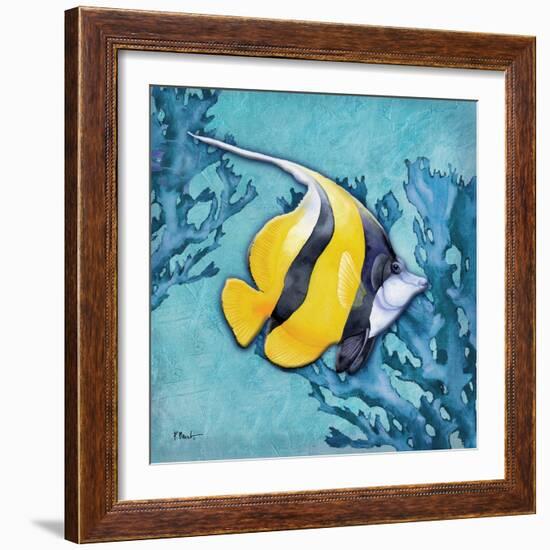 Azure Tropical Fish II-Paul Brent-Framed Art Print