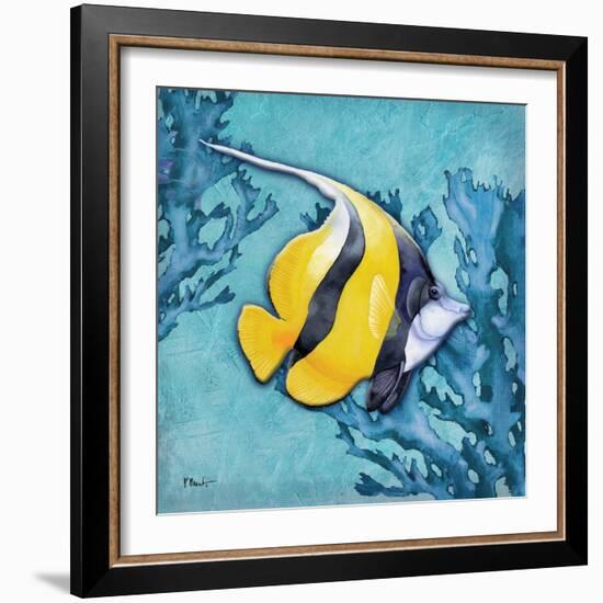 Azure Tropical Fish II-Paul Brent-Framed Art Print