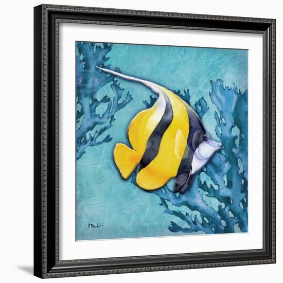 Azure Tropical Fish II-Paul Brent-Framed Art Print