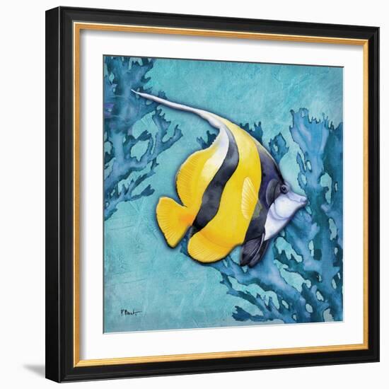 Azure Tropical Fish II-Paul Brent-Framed Art Print