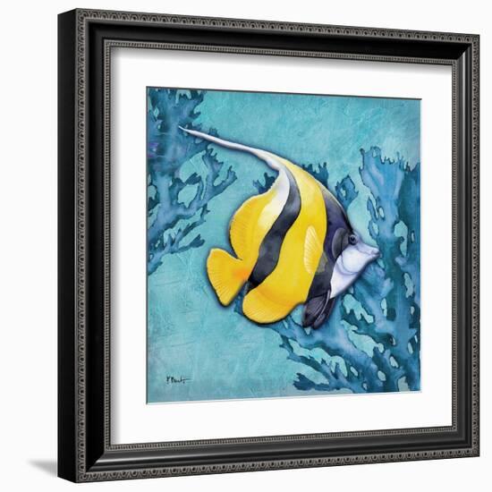 Azure Tropical Fish II-Paul Brent-Framed Art Print