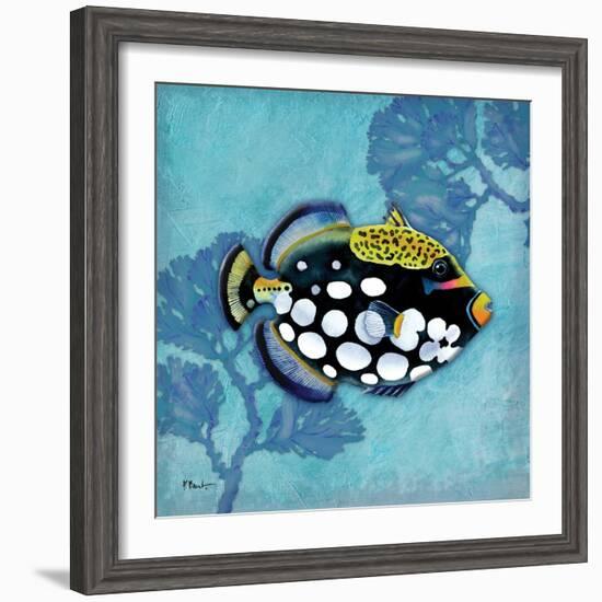 Azure Tropical Fish III-Paul Brent-Framed Art Print