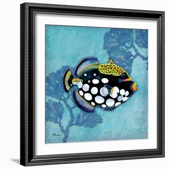 Azure Tropical Fish III-Paul Brent-Framed Art Print