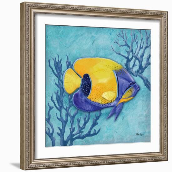 Azure Tropical Fish V-Paul Brent-Framed Art Print