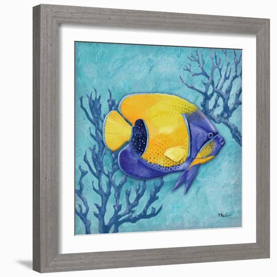 Azure Tropical Fish V-Paul Brent-Framed Art Print