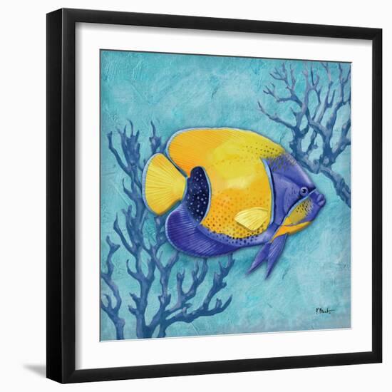 Azure Tropical Fish V-Paul Brent-Framed Art Print