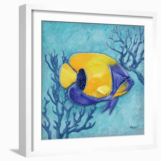 Azure Tropical Fish V-Paul Brent-Framed Art Print