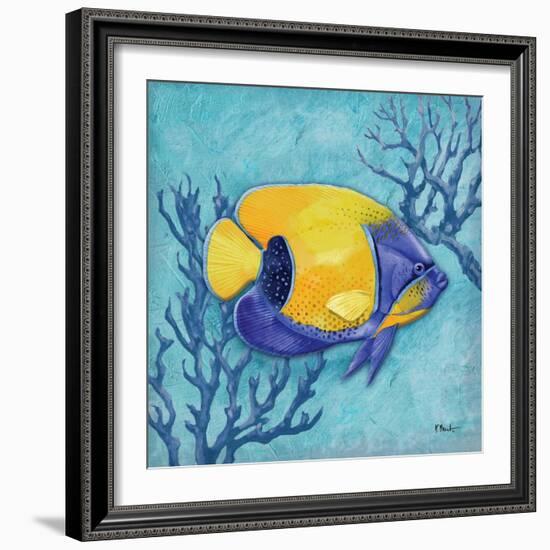 Azure Tropical Fish V-Paul Brent-Framed Art Print