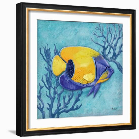 Azure Tropical Fish V-Paul Brent-Framed Art Print