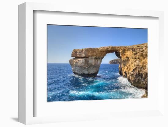 Azure Window, Famous Stone Arch on Gozo Island, Malta.-RobWilson-Framed Photographic Print