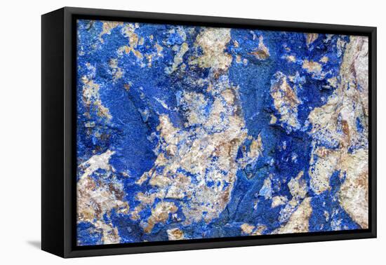 Azurite / Chessylite, soft, deep blue copper mineral-Philippe Clement-Framed Premier Image Canvas