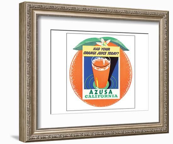 Azusa, Callifornia-null-Framed Premium Giclee Print