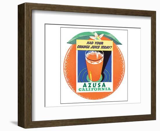 Azusa, Callifornia-null-Framed Premium Giclee Print