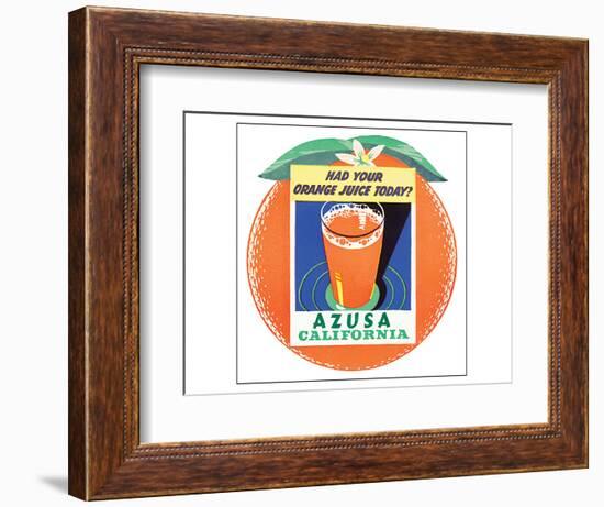 Azusa, Callifornia-null-Framed Premium Giclee Print