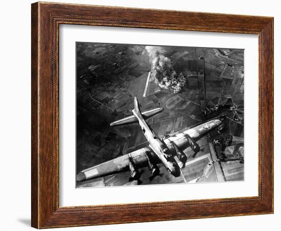 B-17 Bomber During the First Big Raid on Germany by the U.S. 8th Air Force-null-Framed Photo