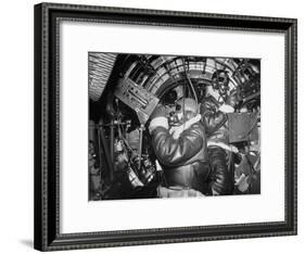 B-17 Flying Fortress Bomber During Bombing Raid Launched by US 8th Bomber Command from England-Margaret Bourke-White-Framed Photographic Print