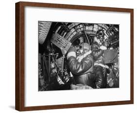 B-17 Flying Fortress Bomber During Bombing Raid Launched by US 8th Bomber Command from England-Margaret Bourke-White-Framed Photographic Print
