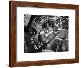 B-17 Flying Fortress Bomber During Bombing Raid Launched by US 8th Bomber Command from England-Margaret Bourke-White-Framed Photographic Print