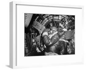 B-17 Flying Fortress Bomber During Bombing Raid Launched by US 8th Bomber Command from England-Margaret Bourke-White-Framed Photographic Print