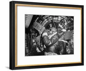 B-17 Flying Fortress Bomber During Bombing Raid Launched by US 8th Bomber Command from England-Margaret Bourke-White-Framed Photographic Print