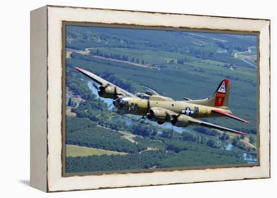 B-17 Flying Fortress Flying over Concord, California-Stocktrek Images-Framed Premier Image Canvas