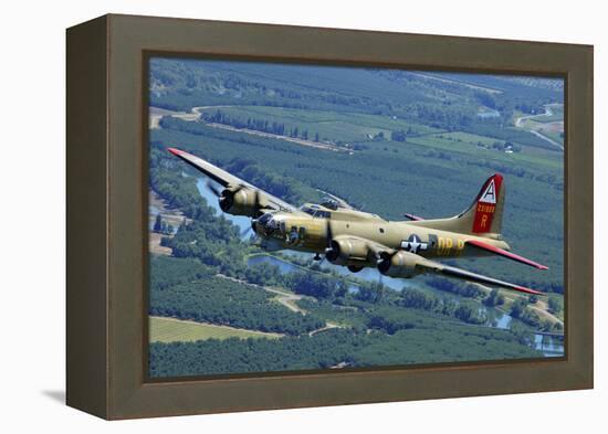 B-17 Flying Fortress Flying over Concord, California-Stocktrek Images-Framed Premier Image Canvas