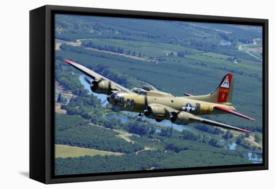 B-17 Flying Fortress Flying over Concord, California-Stocktrek Images-Framed Premier Image Canvas