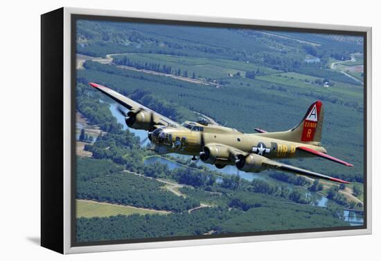 B-17 Flying Fortress Flying over Concord, California-Stocktrek Images-Framed Premier Image Canvas