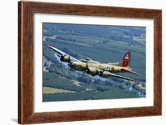 B-17 Flying Fortress Flying over Concord, California-Stocktrek Images-Framed Photographic Print