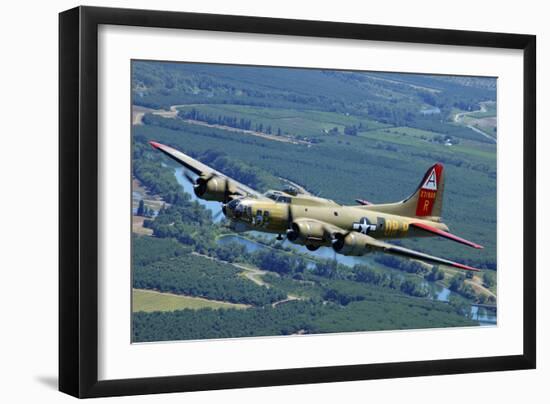 B-17 Flying Fortress Flying over Concord, California-Stocktrek Images-Framed Photographic Print