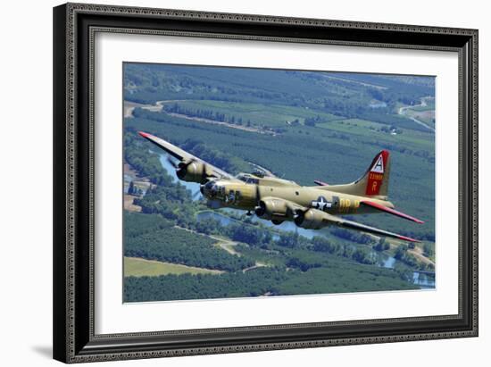 B-17 Flying Fortress Flying over Concord, California-Stocktrek Images-Framed Photographic Print