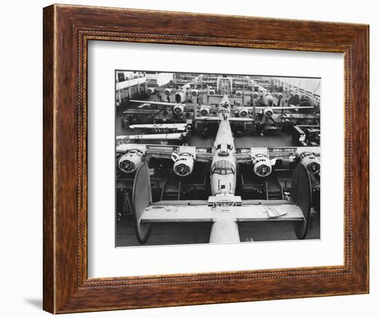 B-24s at an Aircraft Plant-null-Framed Photographic Print