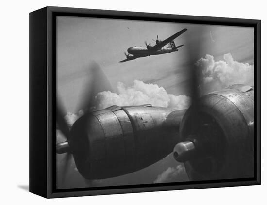 B-29's in Flight and Above Clouds on Bombing Mission over the Marianas During Ww Ii-Loomis Dean-Framed Premier Image Canvas