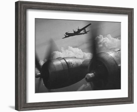 B-29's in Flight and Above Clouds on Bombing Mission over the Marianas During Ww Ii-Loomis Dean-Framed Photographic Print