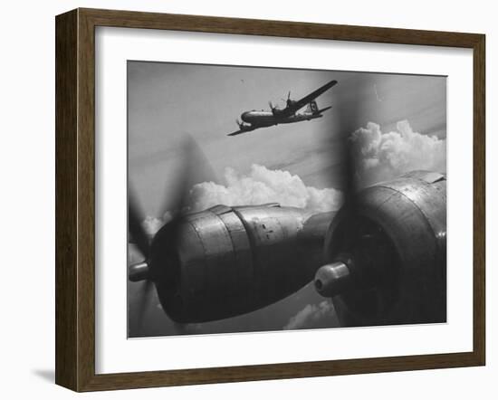 B-29's in Flight and Above Clouds on Bombing Mission over the Marianas During Ww Ii-Loomis Dean-Framed Photographic Print