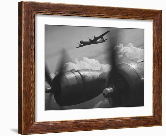 B-29's in Flight and Above Clouds on Bombing Mission over the Marianas During Ww Ii-Loomis Dean-Framed Photographic Print