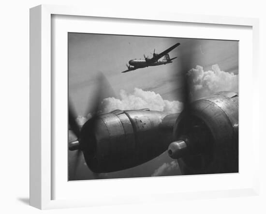 B-29's in Flight and Above Clouds on Bombing Mission over the Marianas During Ww Ii-Loomis Dean-Framed Photographic Print