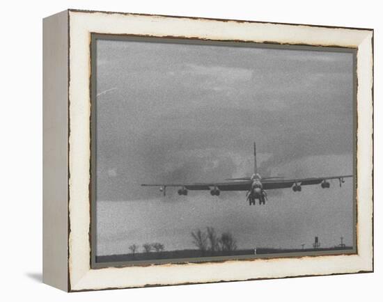 B-52 Bomber in Flight During Strategic Air Command Training Alert at Loring Air Force Base-null-Framed Premier Image Canvas