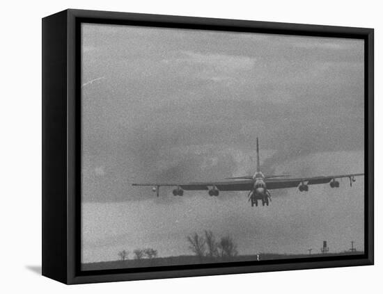 B-52 Bomber in Flight During Strategic Air Command Training Alert at Loring Air Force Base-null-Framed Premier Image Canvas