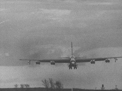 B 52 Bomber In Flight During Strategic Air Command Training Alert At Loring Air Force Base Photographic Print Art Com