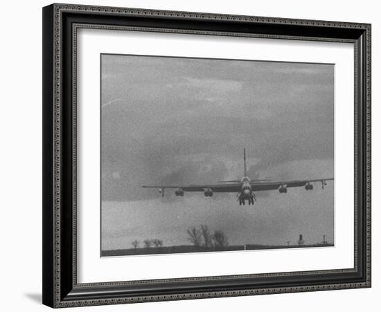 B-52 Bomber in Flight During Strategic Air Command Training Alert at Loring Air Force Base-null-Framed Photographic Print