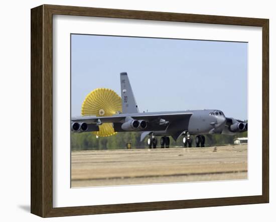 B-52 Stratofortress Deploys its Drag Chute-null-Framed Photographic Print