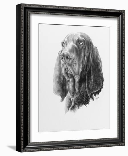 B and T Coonhound-Barbara Keith-Framed Giclee Print