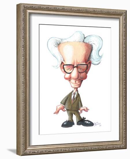 B. F. Skinner, Caricature-Gary Brown-Framed Photographic Print