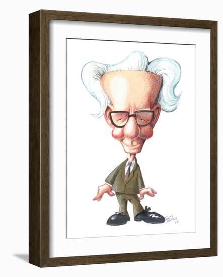 B. F. Skinner, Caricature-Gary Brown-Framed Photographic Print