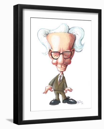 B. F. Skinner, Caricature-Gary Brown-Framed Photographic Print