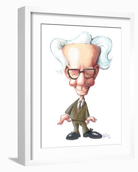 B. F. Skinner, Caricature-Gary Brown-Framed Photographic Print