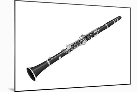 B-Flat Clarinet, Woodwind, Musical Instrument-Encyclopaedia Britannica-Mounted Art Print